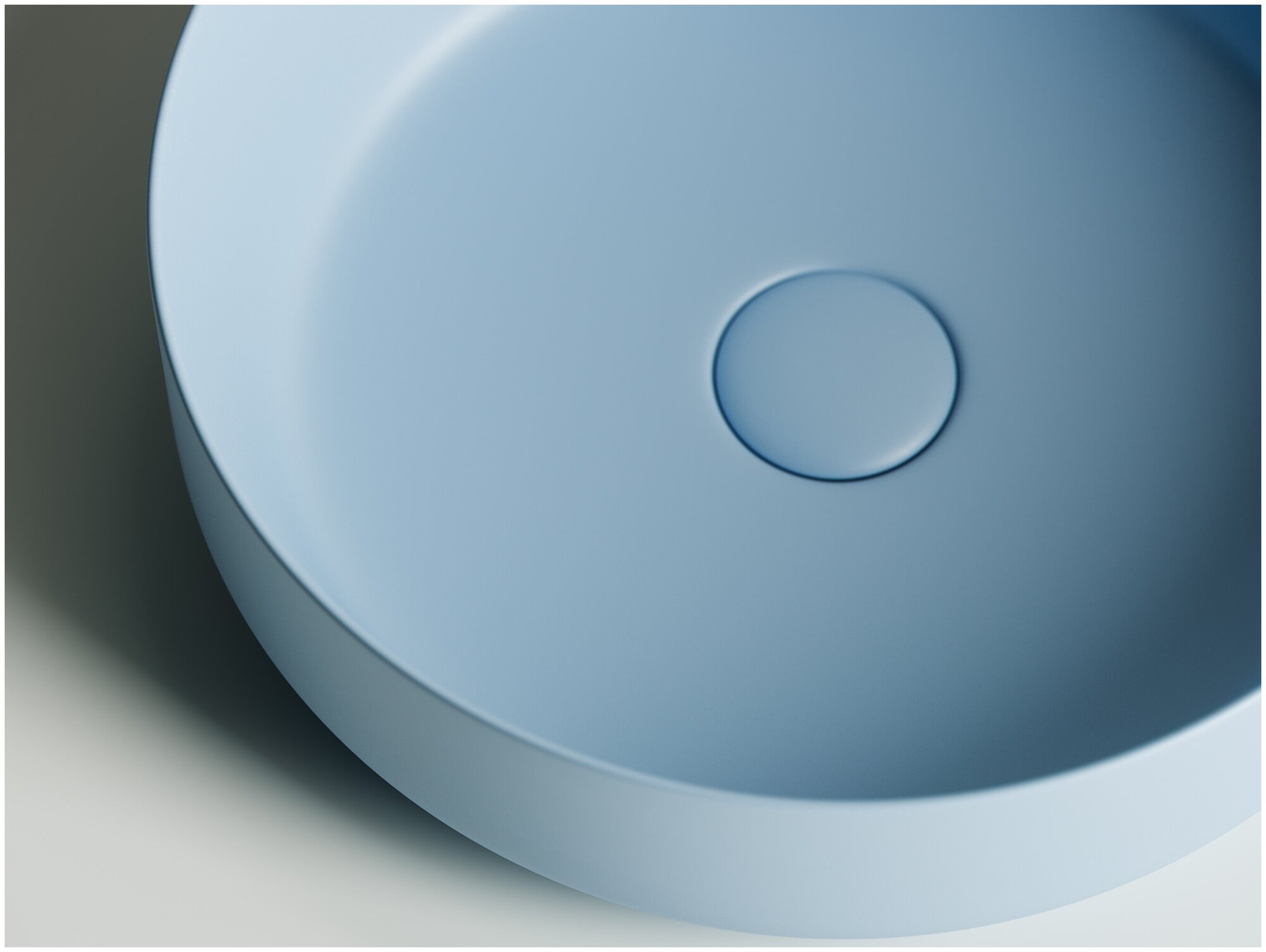 Накладная раковина Ceramica Nova Element CN6022ML 39х39 голубой матовый круглая - фотография № 6