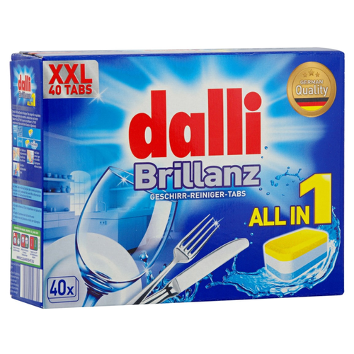 Таблетки для мытья посуды в посудомоечной машине,Dalli, Brillanz 2.0