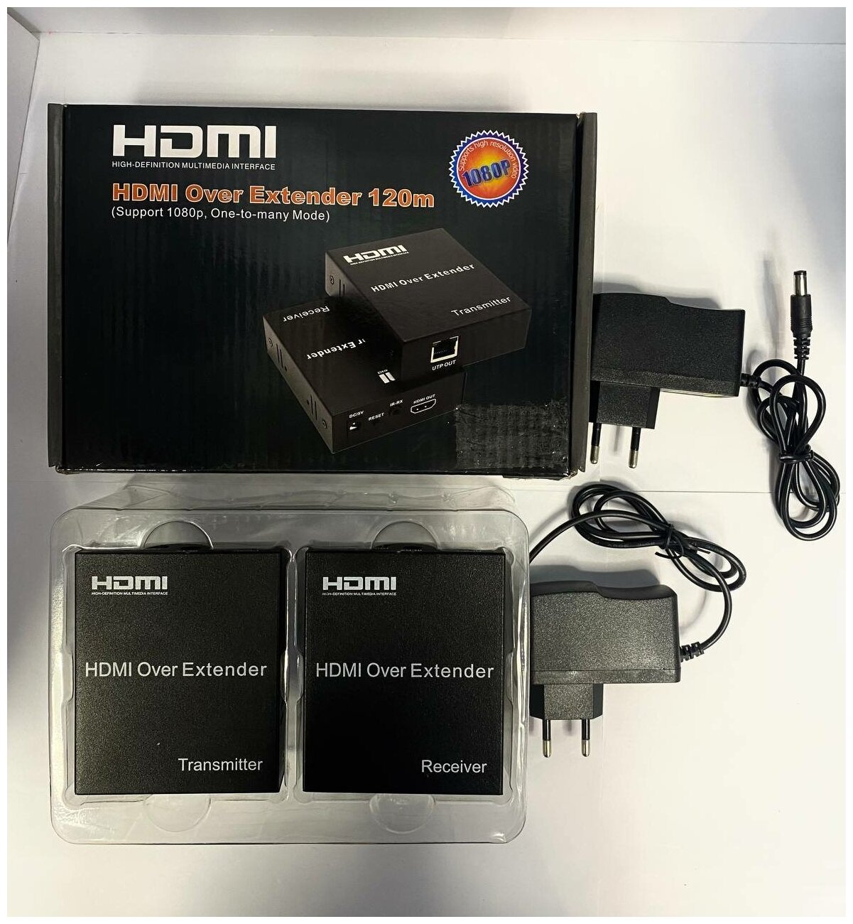 Активный удлинитель HDMI по витой паре до 120м Full HD 1080P Ethernet Utp усилитель сигнала кабель cat5e cat6 дисплей экран ноутбук компьютер проектор