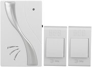 Звонок дверной ЭРА TWIN-B беспроводной две кнопки белый 32 мелодии арт. Б0019877 (1 шт.)