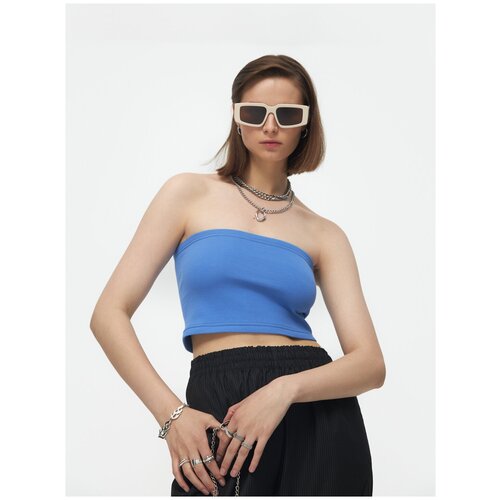 фото Кроп-топ humanist, размер l, синий