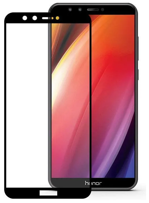 Защитное стекло на Huawei Y6 (2018)/Y6 Prime/Honor 7A Pro 3D Nano, черный, X-CASE