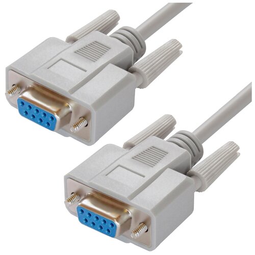 адаптер переходник gcr gcr db9lnc 1 0m 1 0m серый db9 rs 232 rj45 9f 8p8c 30awg Кабель GCR RS-232 9F - RS-232 9F, GCR-DB9CF, 1 м, 1 шт., серый