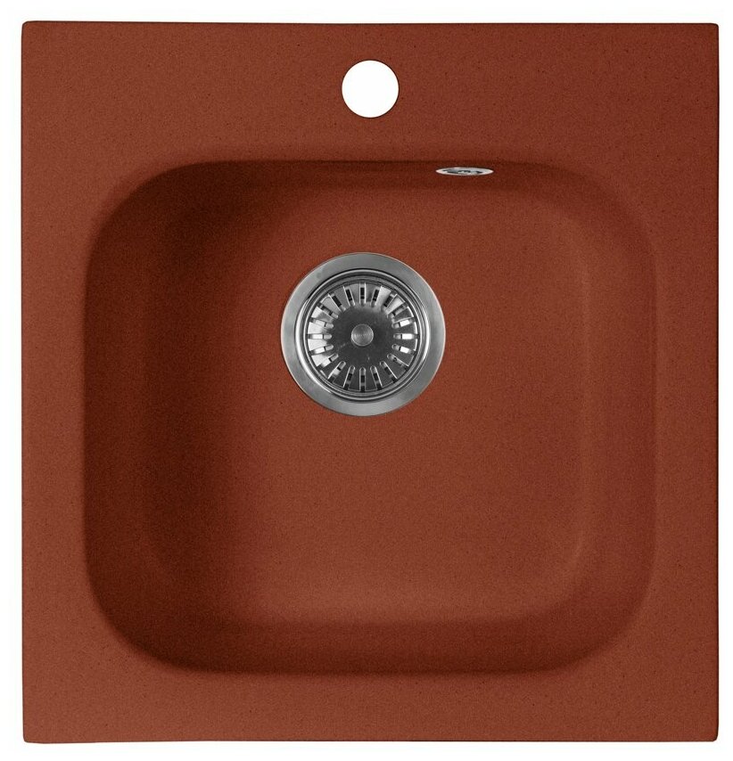 Мойка для кухни AquaGranitEx красный марс M-43 квадратная/334