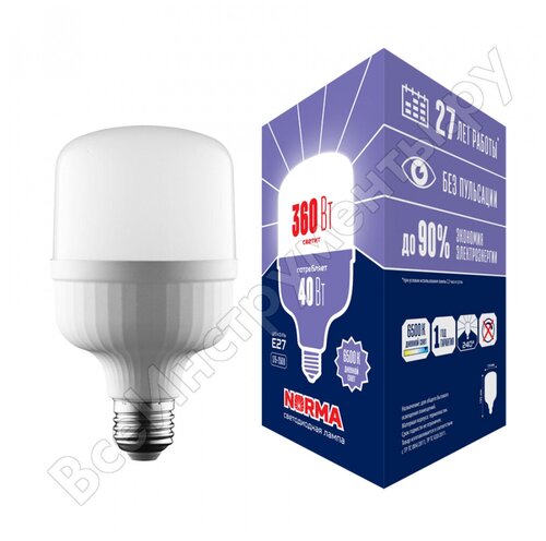 Лампа светодиодная Volpe 40Вт Е27 LED-M80-40W-6500K-E27-FR-NR