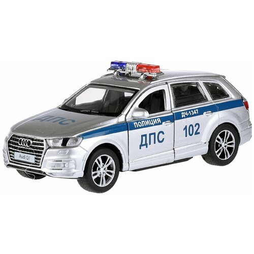 Модель машины Технопарк Audi Q7, Полиция, инерционная Q7-12POL-SR модель машины технопарк volkswagen polo полиция серебристая инерционная металл 12 см двери багаж polo 12pol sr