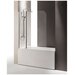 Шторка для ванны Cezares Eco V11 120/140 C Cr прозрачное стекло, профиль хром