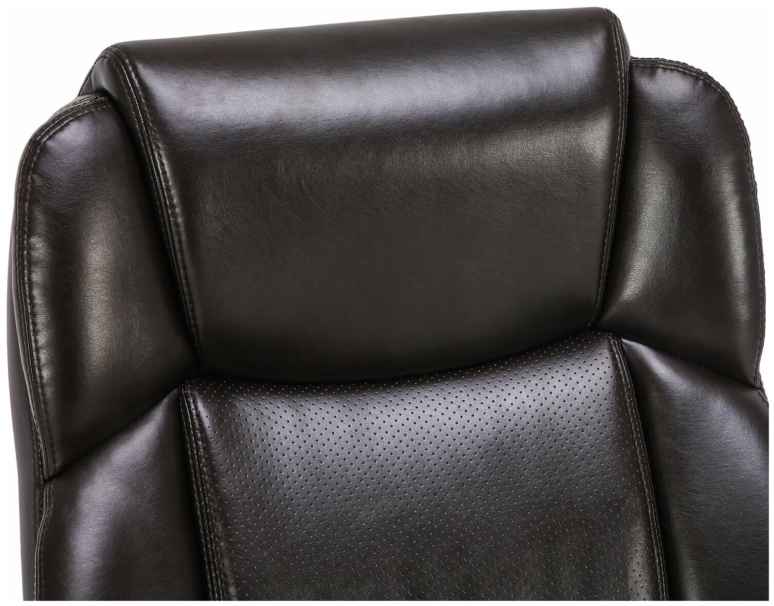Кресло BRABIX , на колесиках, кожа рециклированная, коричневый/коричневый [531936] - фото №5