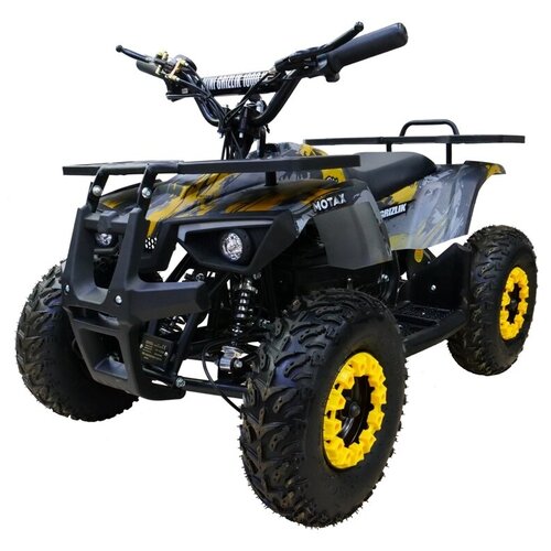 Детский электро квадроцикл GRIZLIK MINI E1000 желтый камуфляж