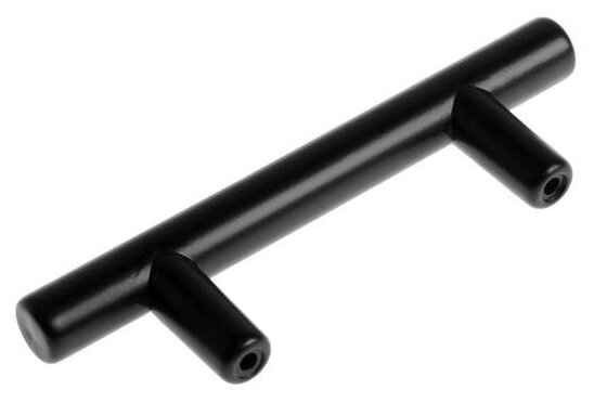 Ручка-рейлинг тундра, пластик, d=12 мм, м/о 64 мм, цвет черный - фотография № 2