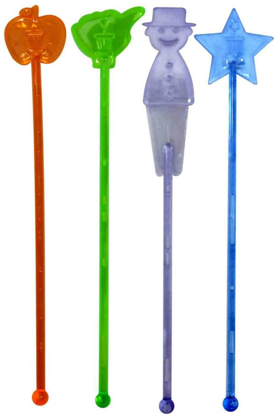 Палочки для размешивания коктейлей "Праздник" 20.5 Мультидом набор 8 шт. пластик
