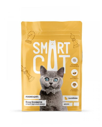 Корм Smart Cat для котят, с цыпленком, 1.4 кг - фотография № 4