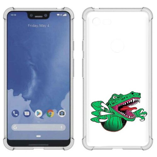 Чехол задняя-панель-накладка-бампер MyPads крокодил для Google Pixel 3 XL противоударный чехол задняя панель накладка бампер mypads влюбленный крокодил для google pixel 4 xl противоударный