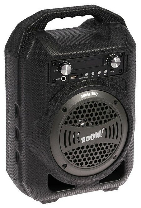 Портативная колонка Smartbuy BOOM, 9 Вт, Bluetooth, MP3-плеер, FM-радио, черная