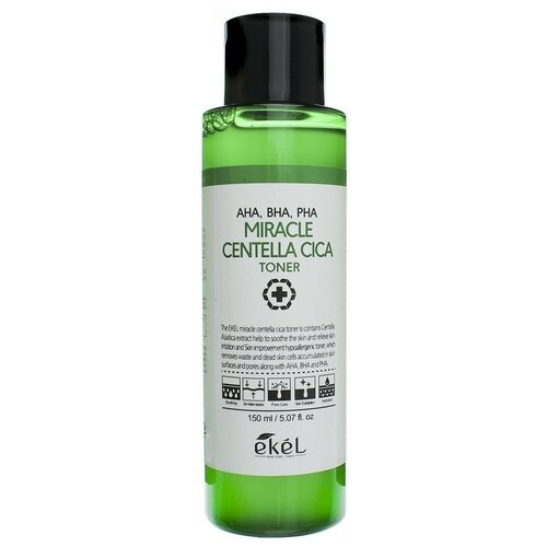 Тонер для проблемной кожи лица Ekel AHA, BHA, PHA Miracle Centella Cica Toner / 150 мл