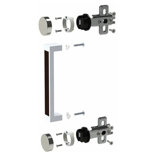 Фурнитура для двери стеклянной Приоритет венге КФ-941 КФ-941 венге 1660₽