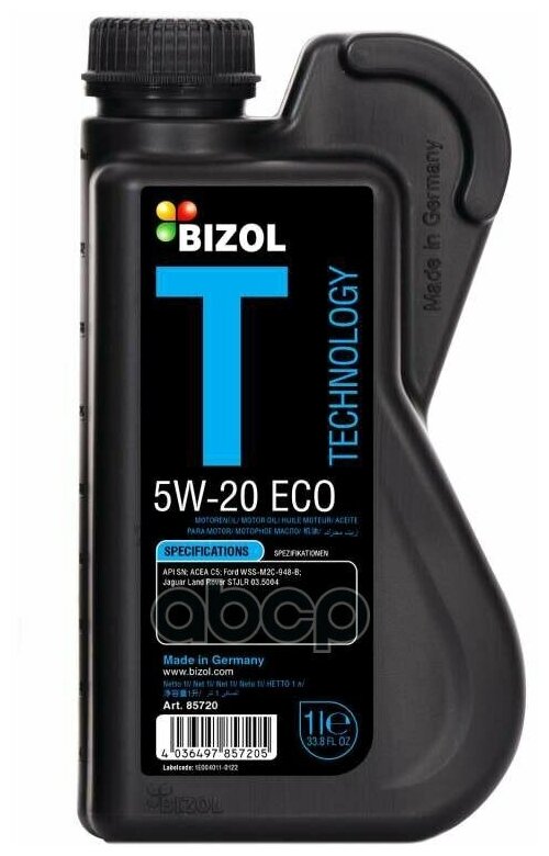 BIZOL Масло Моторное Bizol Technology 5w-20 Eco 1l