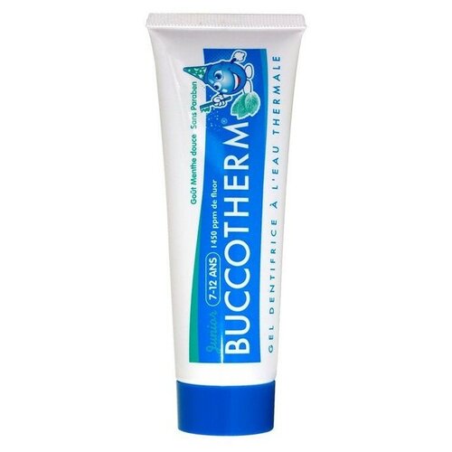 Зубная гель-паста BUCCOTHERM со вкусом сладкой мяты (от 7 до 12 лет) набор buccotherm клубничный bio от 2 до 6 лет