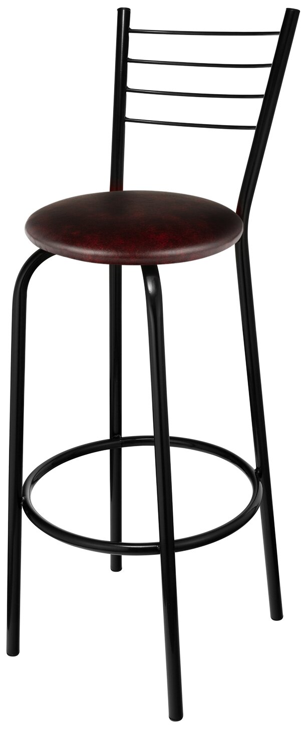 Стул барный со спинкой KETT-UP ZEFIR BAR, KU229.2, цвет черный/красный, 1 штука
