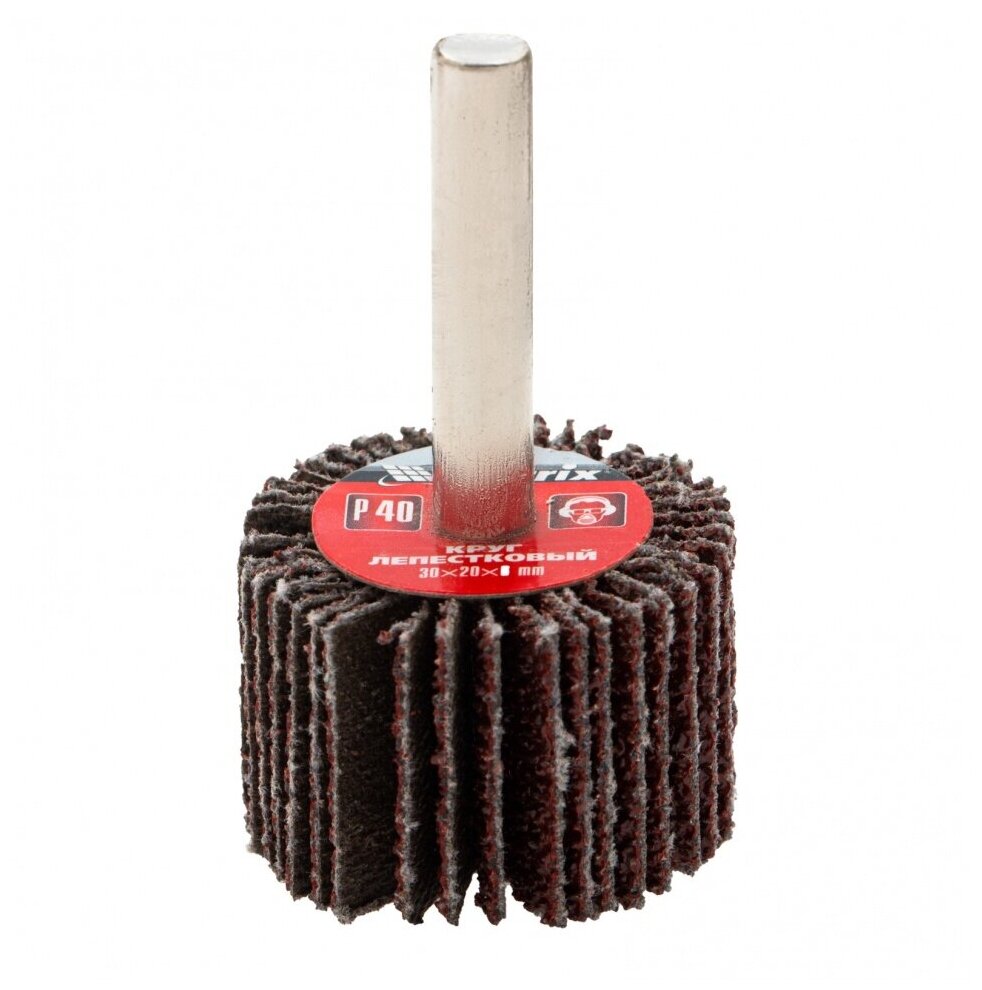 Круг лепестковый для дрели, 30 х 20 х 6 мм, P 40 Matrix, 74158 — фото 1