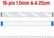 Шлейф FFC 16-pin Шаг 1.0mm Длина 20cm Прямой A-A