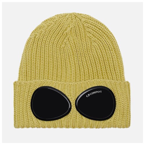 фото Шапка c.p. company extra fine merino wool goggle beanie жёлтый , размер one size