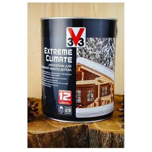 Антисептик для дерева V33 EXTREME CLIMATE акрил, п/гл, бесцветный 2,5л