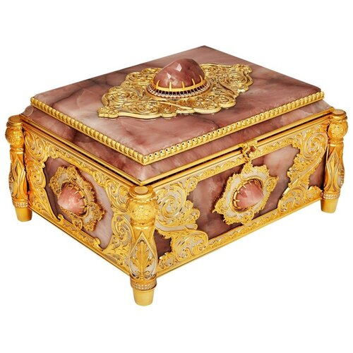 Шкатулка из розового кварцита «Семейная реликвия»