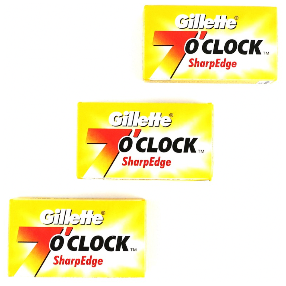 Лезвия для Т-образного станка Gillette 7 o'clock sharp edge, 15 шт
