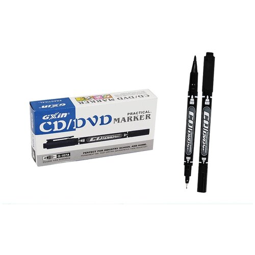Крепком CD/DVD Маркер черный (6 шт)