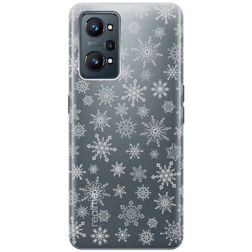 Силиконовый чехол с принтом Fairy Snowflakes для Realme GT Neo 2 / Рилми ГТ Нео 2 силиконовый чехол на realme gt neo 2 рилми гт нео 2 с принтом волшебный космос