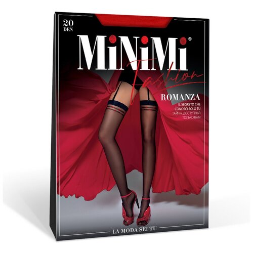 Чулки MiNiMi Romanza, 20 den, размер S-M, красный чулки minimi romanza 20 den размер s m красный