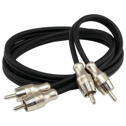 RCA кабель 1 метр, 2 канала, бескислородная медь (OFC), двойной экран, AurA RCA-B210MKII rca кабель aura rca b220mkii 2 метра 2 канала бескислородная медь ofc двойной экран