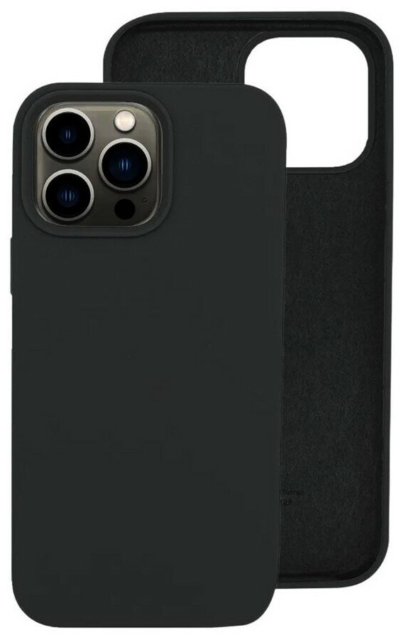 Силиконовая накладка без логотипа (Silicone Case) для Apple iPhone 14 MAX черный