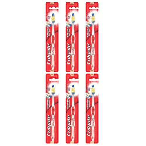 Colgate Зубная щетка Классика Здоровья мягкая, 6 шт