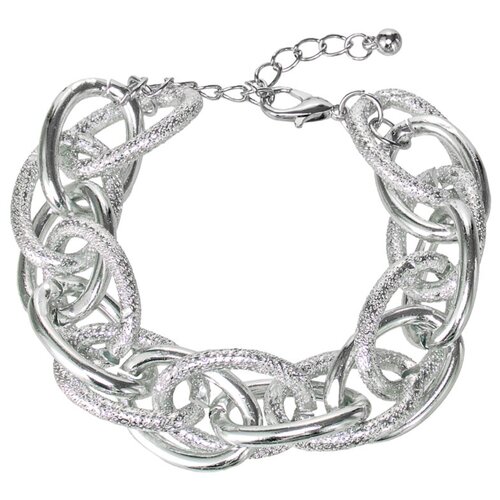 Браслет-цепочка бижутерия женская Janess, длина 18+5 см, ширина 2 см, вес 30 гр. Цвет: серебро