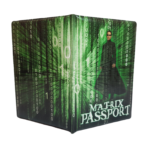 Обложка для документов / Обложка для паспорта &quot;Матрица&quot;, ПВХ Филькина Грамота зеленого цвета