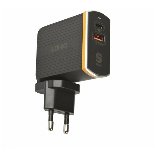СЗУ LDNIO PD + QC 3.0 выходы 36W + кабель Apple Lightning 8-pin A2502C (черная) сетевое зарядное устройство ldnio dl ac50 lightning 5 вт белый