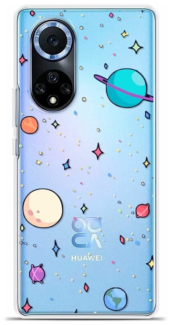 Силиконовый чехол на Huawei nova 9 Pro Планеты / для Хуавей Нова 9 Про