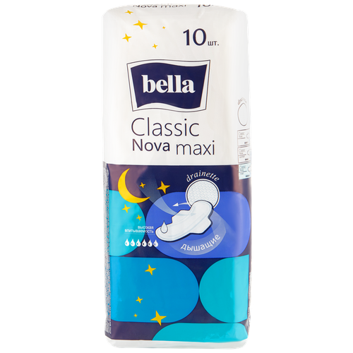 Прокладки Bella Classic Nova Maxi bella classic nova прокладки гигиенические maxi 10 бел линия