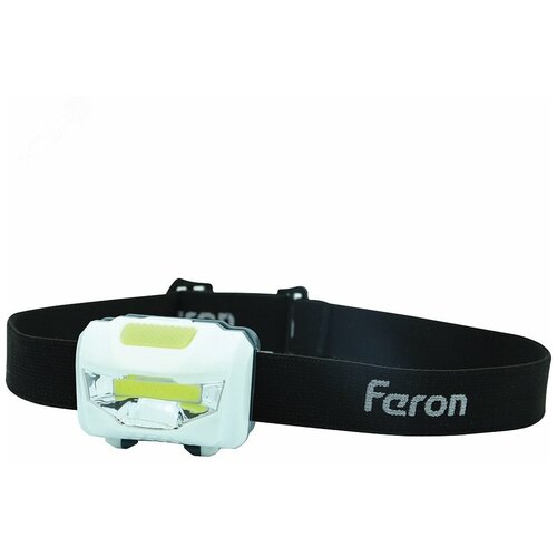 фото Фонарь налобный feron th2300 на батарейках 3*aaa, 3w 1cob ip44, пластик