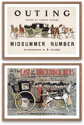 Набор интерьерных постеров 30х 40 см "Винтажные плакаты" 2 шт, без рамок / картины для интерьера