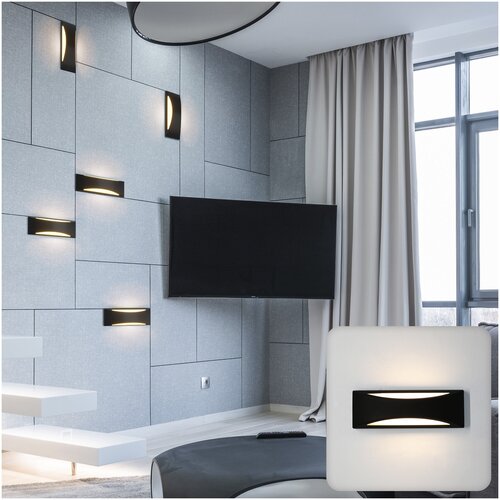 Светильник настенный накладной Nuovo LED, 15Вт, 3000К, IP54, 350х120х80мм, литой алюминий, черный, duwi, 24335 9