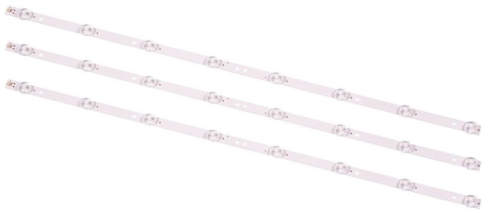 Подсветка 4708-K320WD-A4213K01, K320WD8 для телевизора IRBIS T32Q44HAL, TELEFUNKEN TF-LED32S35T2, Philips 32PHT4001/60 3V 8 led 3 pin (3 шт) 620mm