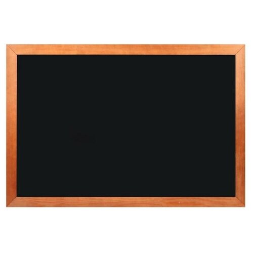 фото Доска магнитно-меловая 100х150 см, чёрная, calligrata, в деревянной рамке (морилка темная)