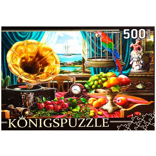 Пазлы Рыжий кот 500 деталей Konigspuzzle Натюрморт с граммофоном (ХК500-6312) konigspuzzle пазлы 500 элементов хк500 6309 ангелочек и кролики