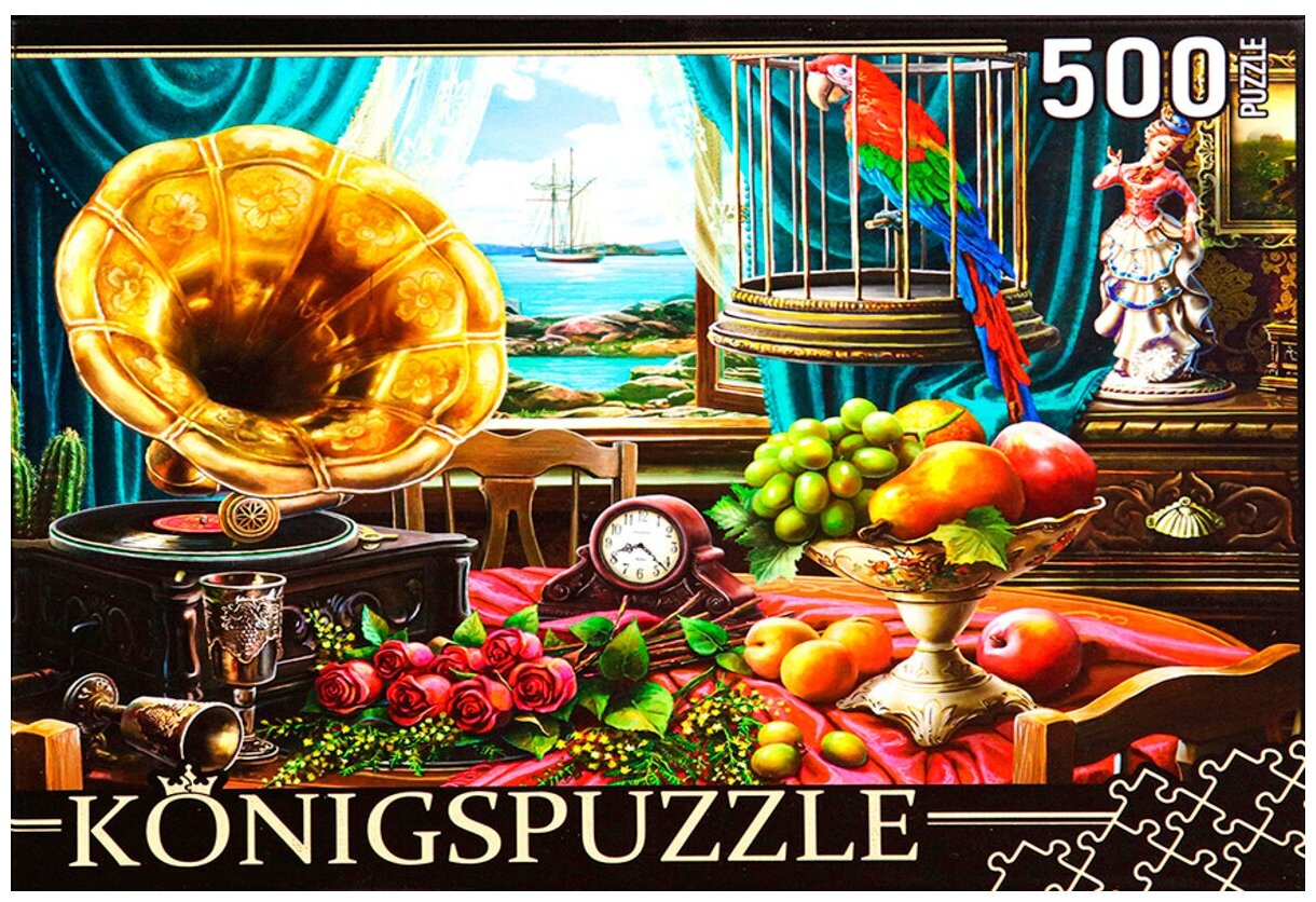 Puzzle-500 "Натюрморт с граммофоном" (ХК500-6312) Konigspuzzle - фото №1