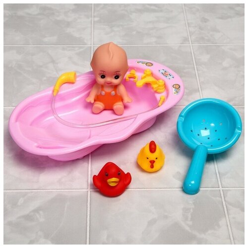 фото Набор резиновых игрушек для игры в ванной «пупс. купание» profit