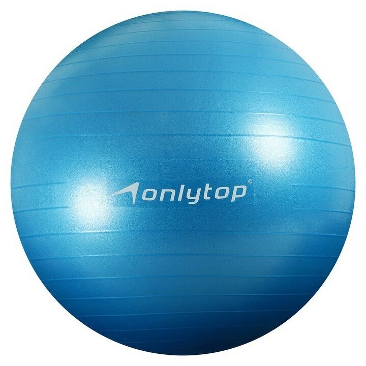 ONLYTOP Фитбол, ONLYTOP, d=75 см, 1000 г, антивзрыв, цвет голубой