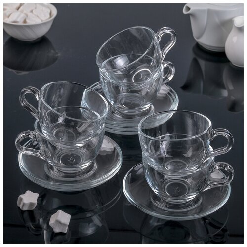 Набор чайный Basic, 12 предметов: 6 чашек 215 мл, 6 блюдец d=13,7 см